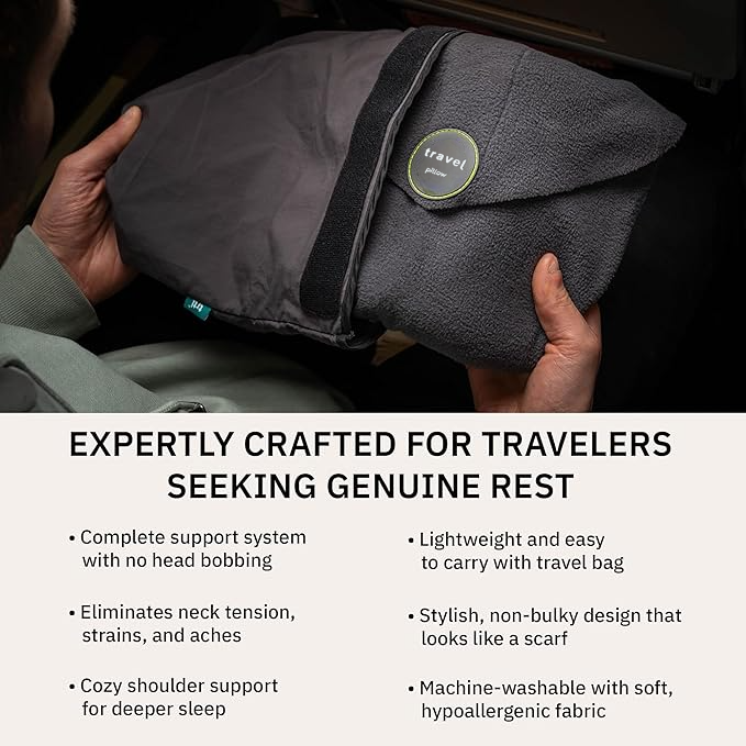 Supportive Travel Pillow for Neck & Shoulder Pain