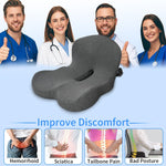 Pressure Relief Seat Cushion with Lumbar Support