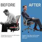 Pressure Relief Seat Cushion with Lumbar Support