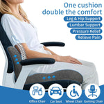 Pressure Relief Seat Cushion with Lumbar Support