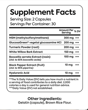 Joint Support and Anti Inflammatory Supplement